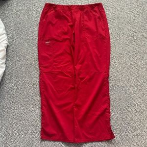 Red scrub pants
